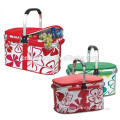 New design rectangular collapsible picnic basket for 2 person